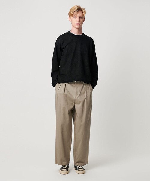 BEAUTY&YOUTH UNITED ARROWS(ビューティーアンドユースユナイテッドアローズ)の「エア ミラノ クルーネック ニット 抗菌防臭(ニット/セーター・メンズ・ベージュ/ケリーグリーン/ブラック・L/S/M/XL)」の6枚目の写真