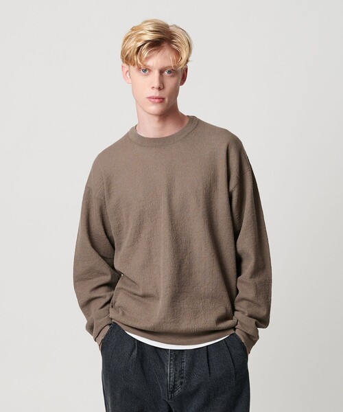 BEAUTY&YOUTH UNITED ARROWS(ビューティーアンドユースユナイテッドアローズ)の「エア ミラノ クルーネック ニット 抗菌防臭(ニット/セーター・メンズ・ベージュ/ケリーグリーン/ブラック・L/S/M/XL)」の7枚目の写真