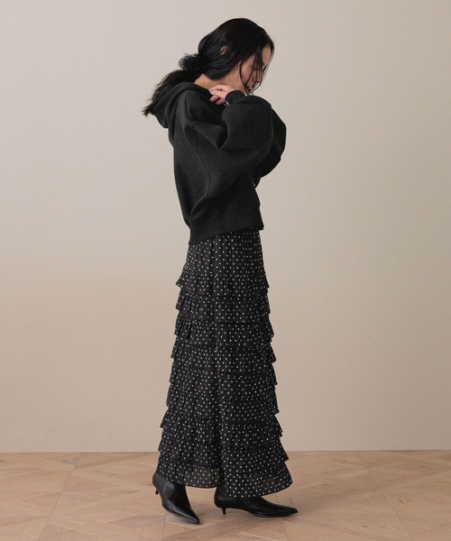 LOWRYS FARM（ローリーズファーム）の「ＺＩＰショートフーディ　588894（パーカー・レディース・グレー/エンジ/ブラック/イエロー/アイボリー/グレー系その他/ピンク・FREE）」の14枚目の写真