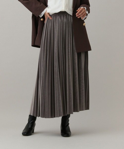 レザレクション　プリーツスカート 黒 セール】MATINEE LINE/レザーライクプリーツスカート/583858