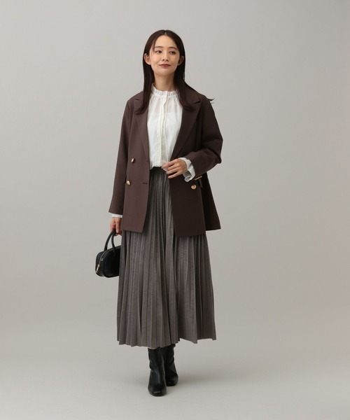 GLOBAL WORK(グローバルワーク)の「MATINEE LINE/レザーライクプリーツスカート/583858(スカート・レディース・ダークブラウン/ブラック/チャコールグレー・LARGE/MEDIUM)」の12枚目の写真