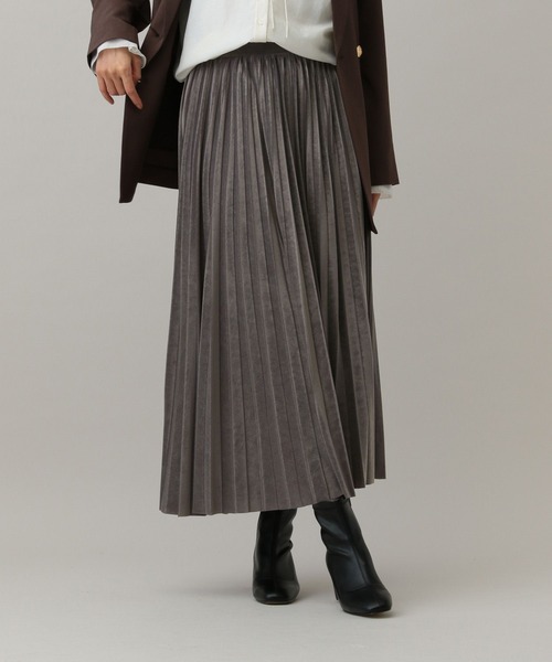 セール】MATINEE LINE/レザーライクプリーツスカート/583858（スカート