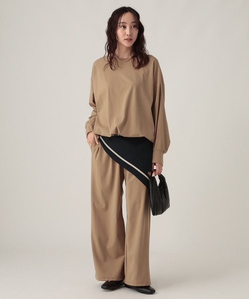 Elura(エルーラ)の「ハイテンションボートネックプルオーバー/596029(Tシャツ/カットソー・レディース・カーキ/ブラック/キャメル・FREE)」の13枚目の写真