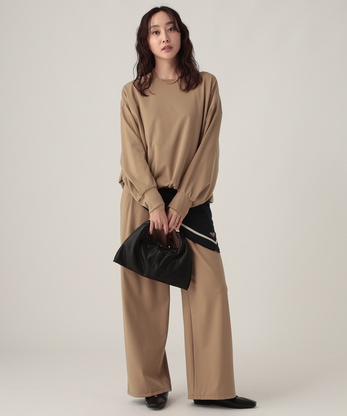 Elura(エルーラ)の「ハイテンションボートネックプルオーバー/596029(Tシャツ/カットソー・レディース・カーキ/ブラック/キャメル・FREE)」の14枚目の写真