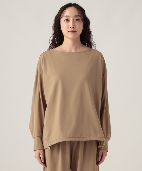 Elura(エルーラ)の「ハイテンションボートネックプルオーバー/596029(Tシャツ/カットソー・レディース・カーキ/ブラック/キャメル・FREE)」の17枚目の写真