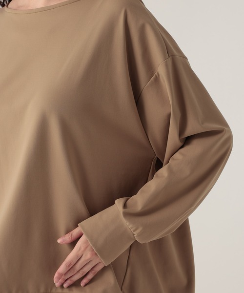 Elura(エルーラ)の「ハイテンションボートネックプルオーバー/596029(Tシャツ/カットソー・レディース・カーキ/ブラック/キャメル・FREE)」の21枚目の写真