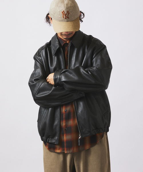 JOURNAL STANDARD relume（ジャーナルスタンダード　レリューム）の「ラムレザー ジップジャケット（ライダースジャケット・メンズ・ブラック・LARGE/MEDIUM/SMALL）」の12枚目の写真