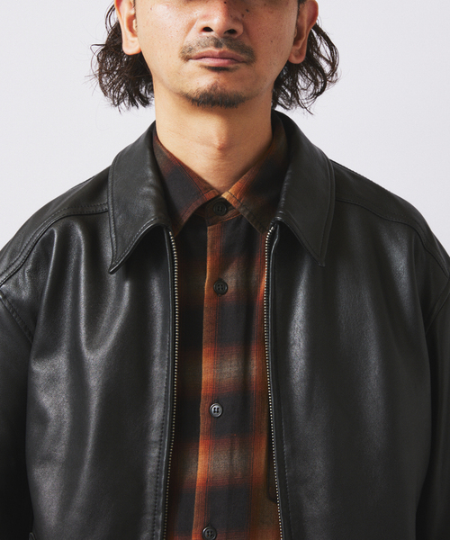 JOURNAL STANDARD relume（ジャーナルスタンダード　レリューム）の「ラムレザー ジップジャケット（ライダースジャケット・メンズ・ブラック・LARGE/MEDIUM/SMALL）」の18枚目の写真