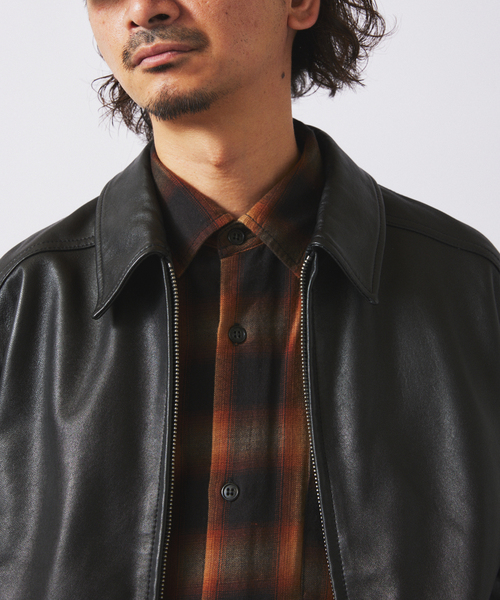 JOURNAL STANDARD relume（ジャーナルスタンダード　レリューム）の「ラムレザー ジップジャケット（ライダースジャケット・メンズ・ブラック・LARGE/MEDIUM/SMALL）」の19枚目の写真