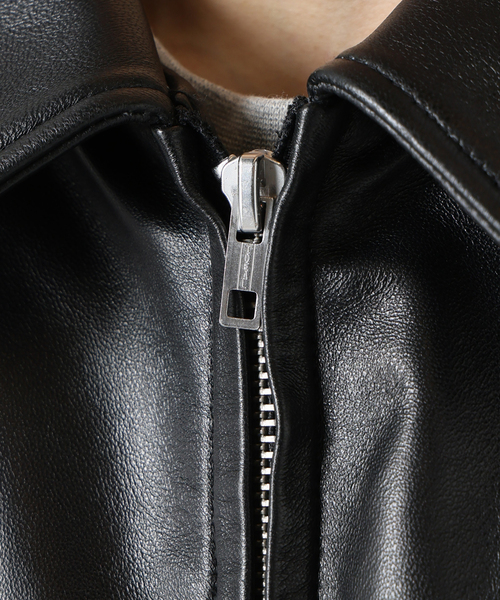 JOURNAL STANDARD relume 羊革ライダースジャケット M 黒 ラムレザー ジップジャケット（ライダースジャケット）｜JOURNAL