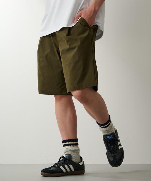 THOUSAND MILE(サウザンドマイル)の「【THOUSAND MILE】SHORT SLEEVE T-SHIRT & SHORT PANTS SET T/C JERSEY + NY/PU(セットアップ・メンズ・ブラック/オリーブ/チャコールグレー・S/M/L)」の20枚目の写真