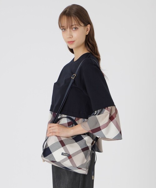 クレストブリッジチェックカルゼギャザーミニバッグ（ショルダー