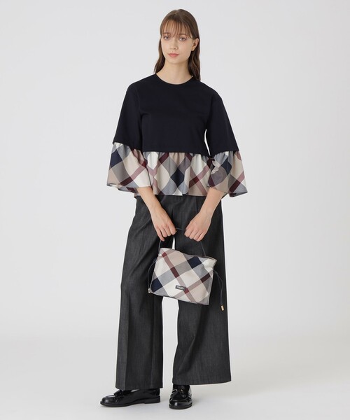 BLUE LABEL CRESTBRIDGE（ブルーレーベルクレストブリッジ）の「クレストブリッジチェックカルゼギャザーミニバッグ（ショルダーバッグ・レディース・レッド/ベージュ系その他・FREE）」の11枚目の写真