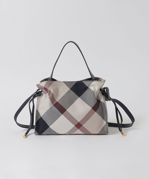 BLUE LABEL CRESTBRIDGE（ブルーレーベルクレストブリッジ）の「クレストブリッジチェックカルゼギャザーミニバッグ（ショルダーバッグ・レディース・レッド/ベージュ系その他・FREE）」の13枚目の写真