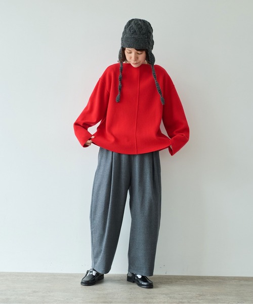 yuni（ユニ　）の「△washable wool gum tack パンツ（その他パンツ・レディース・グレー/ベージュ/ブラウン/ブラック・FREE）」の5枚目の写真