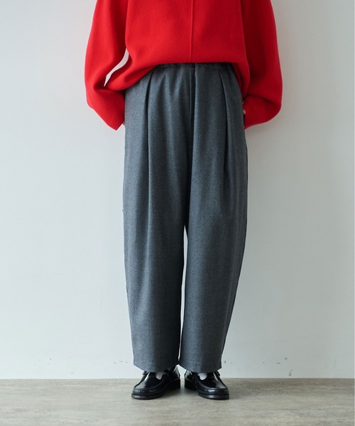 yuni（ユニ　）の「△washable wool gum tack パンツ（その他パンツ・レディース・グレー/ベージュ/ブラウン/ブラック・FREE）」の9枚目の写真