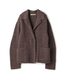 BACCA プリーツコットン ショートカーディガン BACCA カーディガン プリーツコットン ショートカーディガン