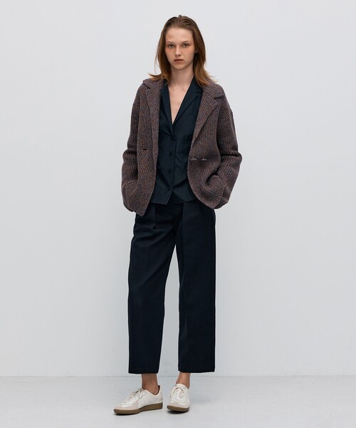 BACCA（バッカ）の「ウールナイロンメランジ ジャケットカーディガン（カーディガン/ボレロ・レディース・ブラウン系その他/グレー系その他・S）」の3枚目の写真