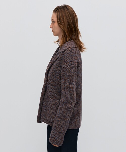 BACCA（バッカ）の「ウールナイロンメランジ ジャケットカーディガン（カーディガン/ボレロ・レディース・ブラウン系その他/グレー系その他・S）」の6枚目の写真