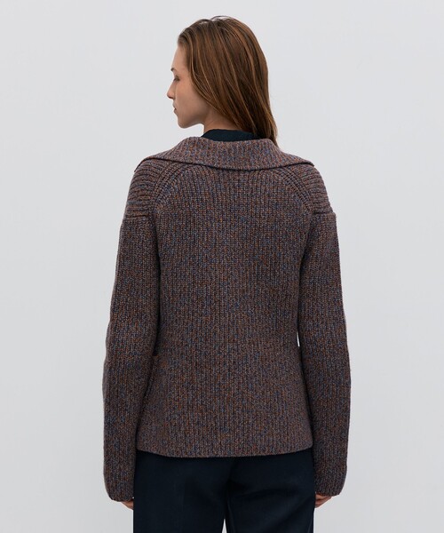 BACCA（バッカ）の「ウールナイロンメランジ ジャケットカーディガン（カーディガン/ボレロ・レディース・ブラウン系その他/グレー系その他・S）」の7枚目の写真