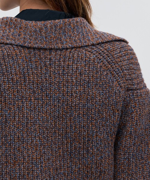 BACCA（バッカ）の「ウールナイロンメランジ ジャケットカーディガン（カーディガン/ボレロ・レディース・ブラウン系その他/グレー系その他・S）」の9枚目の写真