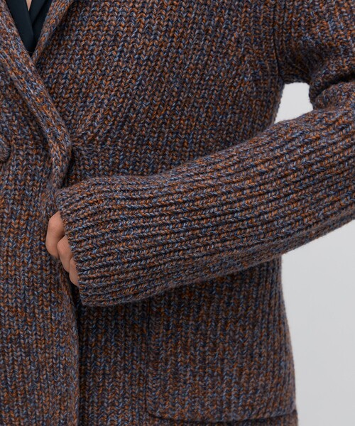 BACCA（バッカ）の「ウールナイロンメランジ ジャケットカーディガン（カーディガン/ボレロ・レディース・ブラウン系その他/グレー系その他・S）」の10枚目の写真