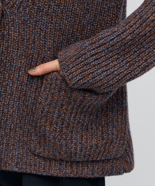 BACCA（バッカ）の「ウールナイロンメランジ ジャケットカーディガン（カーディガン/ボレロ・レディース・ブラウン系その他/グレー系その他・S）」の11枚目の写真