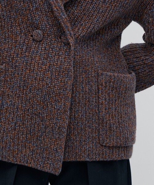 BACCA（バッカ）の「ウールナイロンメランジ ジャケットカーディガン（カーディガン/ボレロ・レディース・ブラウン系その他/グレー系その他・S）」の12枚目の写真