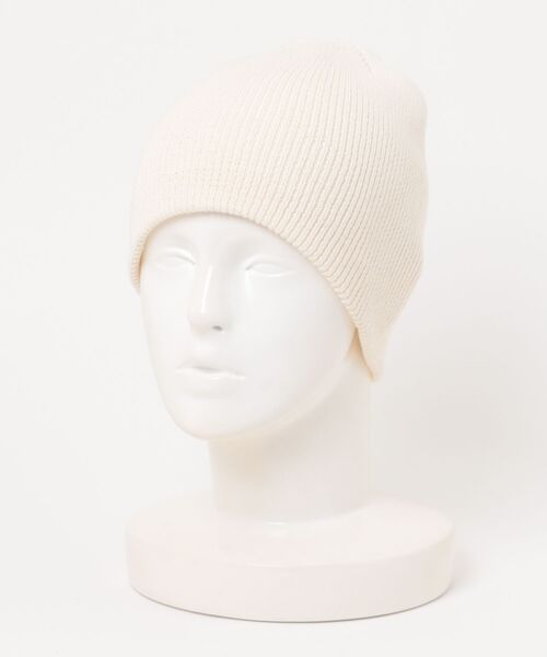 NOMINE（ノミネ）の「【NOMINE】コットン ビーニー/ニット帽（ニットキャップ/ビーニー・レディース・ブラック/ライトグレー/レッド/ダークブラウン/アイボリー・フリー）」の2枚目の写真