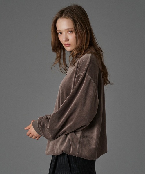 ONCILY（オンシェリー）の「CUT VELOUR POLO SHIRT /  カットベロアポロシャツ（ポロシャツ・メンズ・ブラウン/ブラック/ブルー・SMALL/MEDIUM/LARGE）」の19枚目の写真