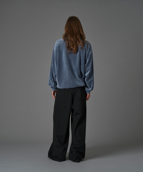 ONCILY（オンシェリー）の「CUT VELOUR POLO SHIRT /  カットベロアポロシャツ（ポロシャツ・メンズ・ブラウン/ブラック/ブルー・SMALL/MEDIUM/LARGE）」の6枚目の写真