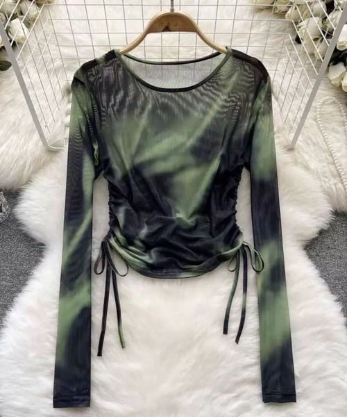 SPIGA（スピーガ）の「ﾀｲﾀﾞｲｼｱｰTｼｬﾂ（Tシャツ/カットソー・レディース・ブラック/ブラック×ブルー/ブラック×グリーン/グリーン/ブルー/ピンク・SMALL/MEDIUM/LARGE/X-LARGE）」の3枚目の写真