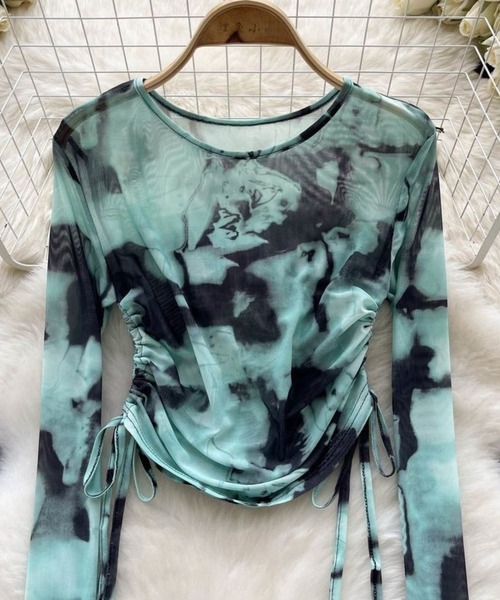 SPIGA（スピーガ）の「ﾀｲﾀﾞｲｼｱｰTｼｬﾂ（Tシャツ/カットソー・レディース・ブラック/ブラック×ブルー/ブラック×グリーン/グリーン/ブルー/ピンク・SMALL/MEDIUM/LARGE/X-LARGE）」の5枚目の写真