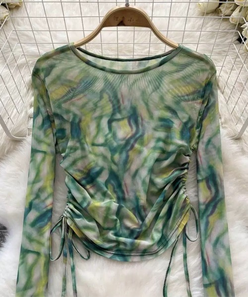 SPIGA（スピーガ）の「ﾀｲﾀﾞｲｼｱｰTｼｬﾂ（Tシャツ/カットソー・レディース・ブラック/ブラック×ブルー/ブラック×グリーン/グリーン/ブルー/ピンク・SMALL/MEDIUM/LARGE/X-LARGE）」の4枚目の写真