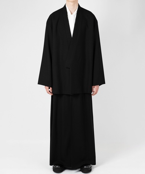 LAD MUSICIAN（ラッドミュージシャン）の「WOOL GABARDINE KIMONO JACKET（着物・メンズ・ブラック・42/44/46）」の2枚目の写真