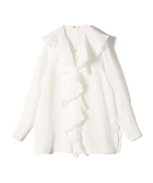 Uhr（ウーア）の「Uhr:〈手洗い可能〉ラッフル フリル シャツ（シャツ