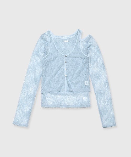 JOSE MOON（ジョゼムーン）の「SLIT CUTTING LACE TOPS/スリット