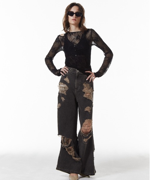 JOSE MOON（ジョゼムーン）の「SLIT CUTTING LACE TOPS/スリット