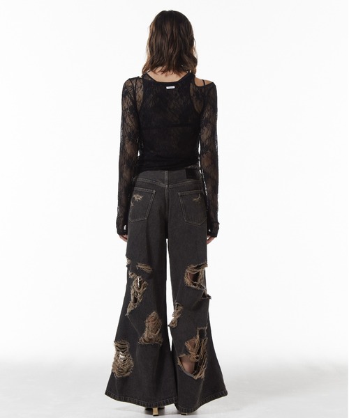 JOSE MOON（ジョゼムーン）の「SLIT CUTTING LACE TOPS/スリット