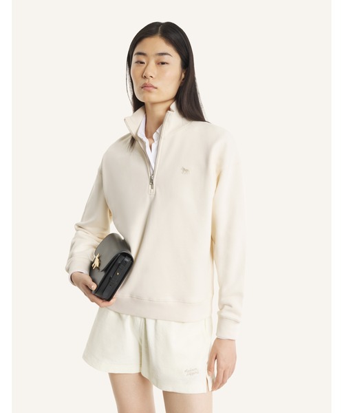 Maison Kitsune（メゾンキツネ）の「BABY FOX HALF ZIP SWEATSHIRT（スウェット・レディース・ベージュ/ワインレッド/チョコ/ベージュ系その他・XS/S/M/L）」の3枚目の写真