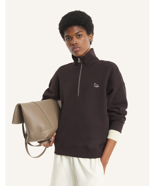 Maison Kitsune（メゾンキツネ）の「BABY FOX HALF ZIP SWEATSHIRT（スウェット・レディース・ベージュ/ワインレッド/チョコ/ベージュ系その他・XS/S/M/L）」の8枚目の写真