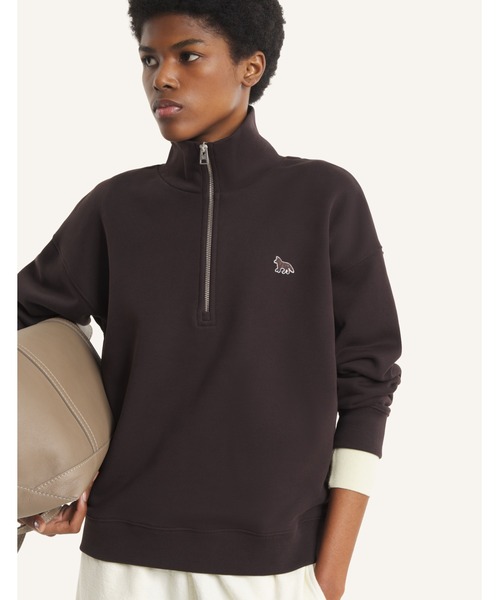 Maison Kitsune（メゾンキツネ）の「BABY FOX HALF ZIP SWEATSHIRT（スウェット・レディース・ベージュ/ワインレッド/チョコ/ベージュ系その他・XS/S/M/L）」の9枚目の写真