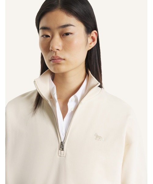 Maison Kitsune（メゾンキツネ）の「BABY FOX HALF ZIP SWEATSHIRT（スウェット・レディース・ベージュ/ワインレッド/チョコ/ベージュ系その他・XS/S/M/L）」の14枚目の写真