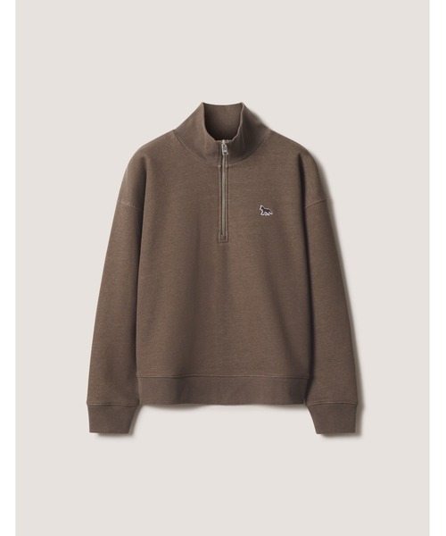 Maison Kitsune(メゾンキツネ)の「BABY FOX HALF ZIP SWEATSHIRT(スウェット・レディース・ベージュ/ワインレッド/チョコ/ベージュ系その他/ブラウン系その他・XS/S/M/L/XL)」の6枚目の写真