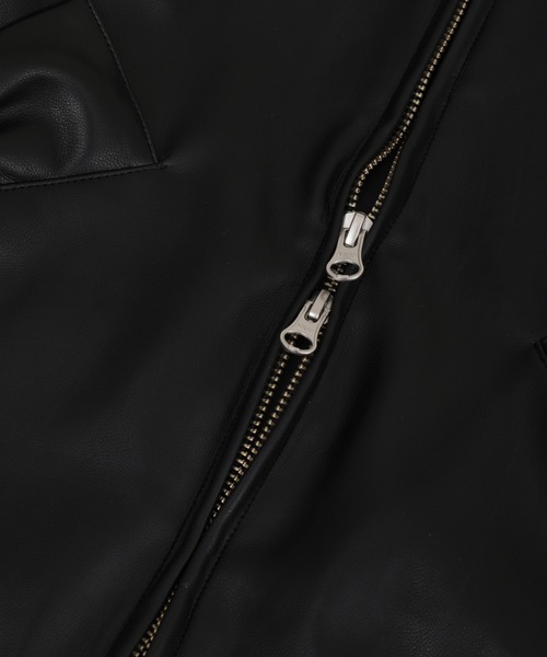 Candy Stripper（キャンディストリッパー）の「RIBBON ＆ PUFF LEATHER ジャケット（ライダースジャケット・レディース・ブラウン/ブラック・FREE）」の11枚目の写真