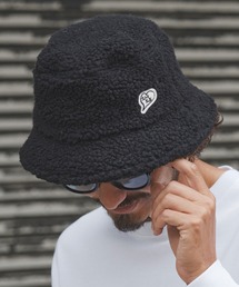 1minute 1second（ワンミニットワンセカンド）の「mko13187-boa hat with heart patch ボアハット(1M25F200)（ハット）」