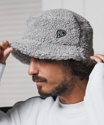 1minute 1second（ワンミニットワンセカンド）の「mko13187-boa hat with heart patch ボアハット(1M25F200)（ハット）」
