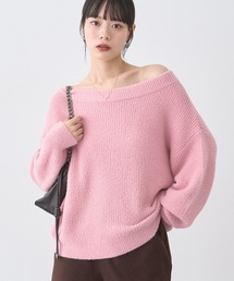パウダーシャギー畦プルオーバー