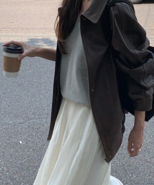 gossip!ロサンゼルス(ゴシップロサンゼルス)の「オーバーサイズ PUジャケット(その他アウター・レディース・ブラック/ブラウン・FREE)」の14枚目の写真