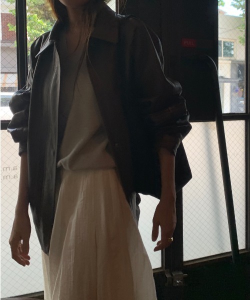 gossip!ロサンゼルス(ゴシップロサンゼルス)の「オーバーサイズ PUジャケット(その他アウター・レディース・ブラック/ブラウン・FREE)」の17枚目の写真